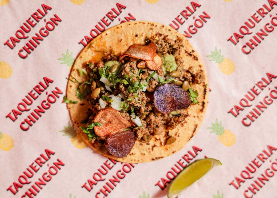 Taquería Chingón catering service with authentic Mexican tacos prepared for events and private parties